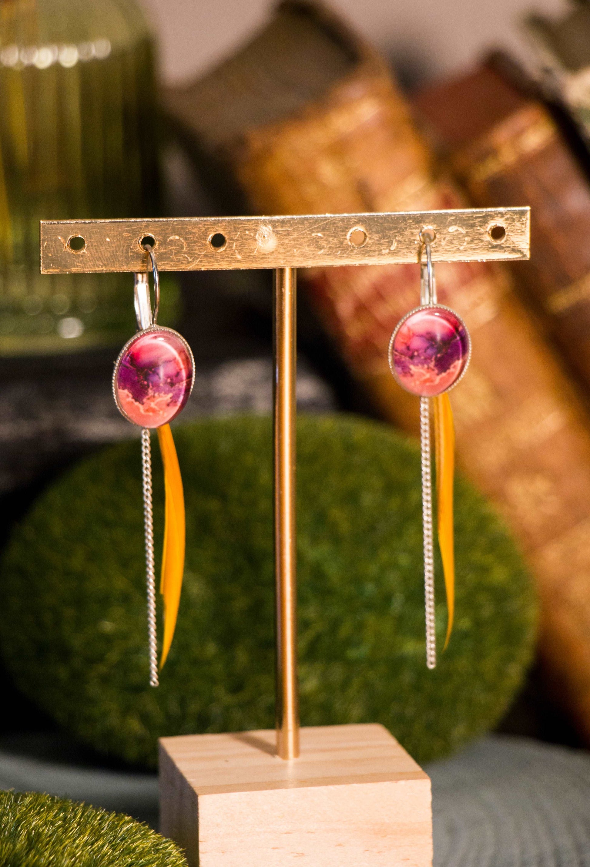 Boucles d'oreilles Cabolum Evolve - Image sous verre