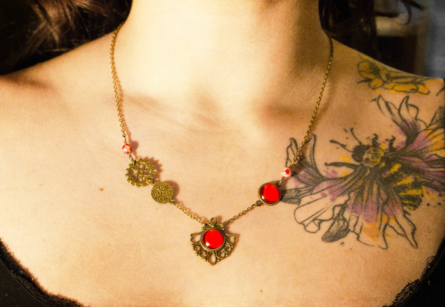 Collier Diva - Rouge