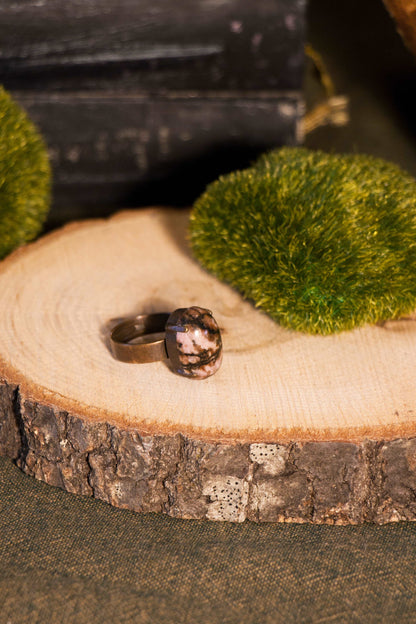 Bague Precious - Rhodonite